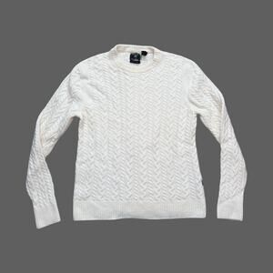 Dockers Merino Wool Blend Regular Fit Sweater Cream Large